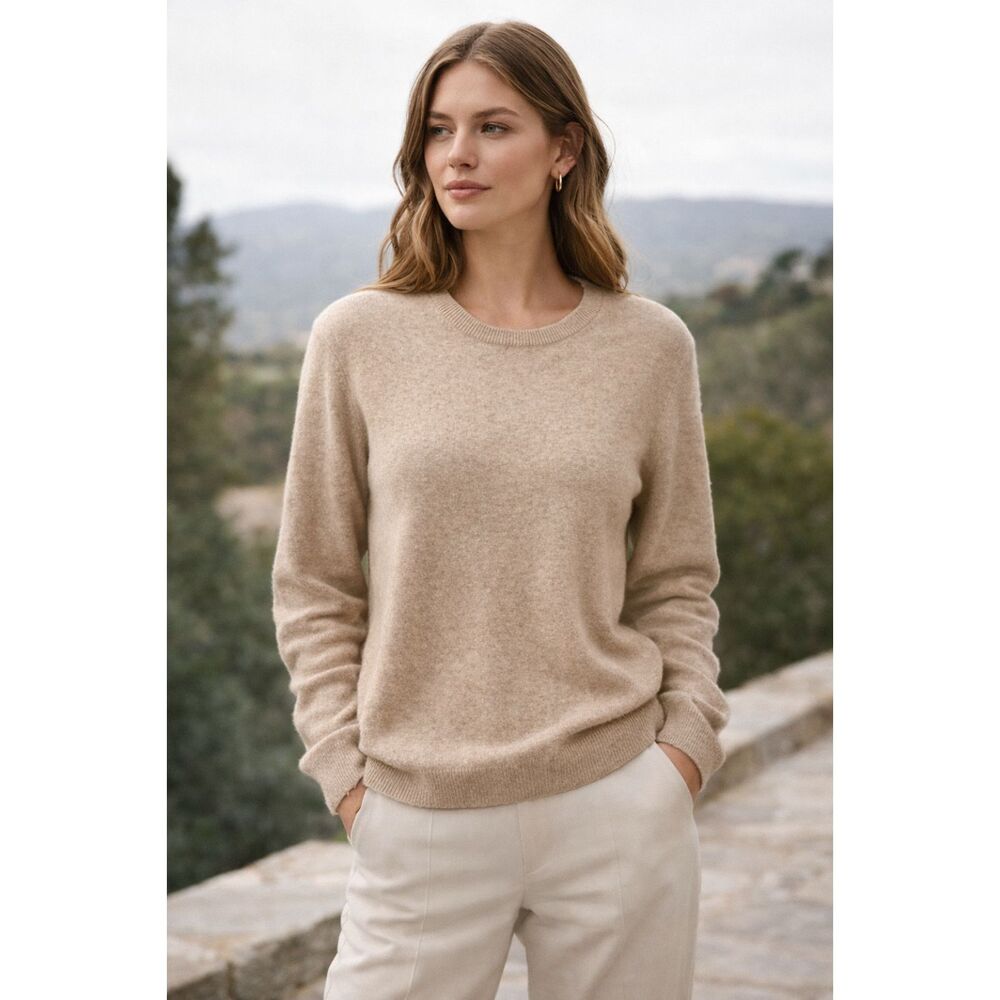 Nadaam Beige Cashmere Pullover Sweater Top  Women's Size XL